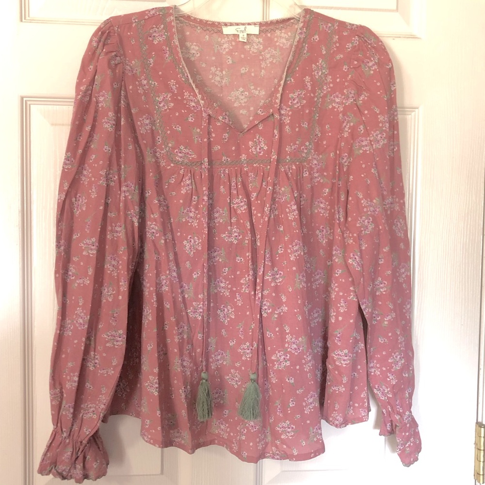 Embroidered floral top
